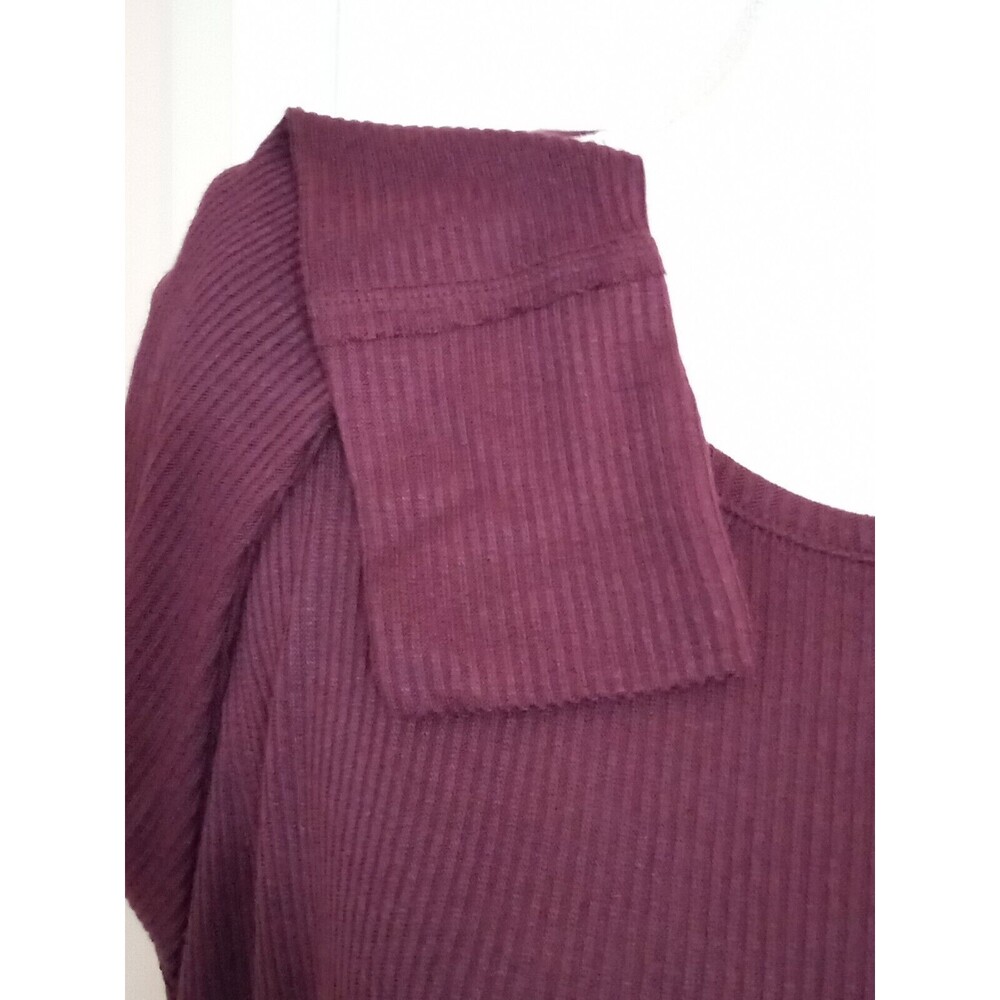 Women’s Crew-Neck Long Sleeve Top, KNOX ROSE (Size S / 4-6) "DARK PURPLE" ~ NEW - Picture 6 of 9